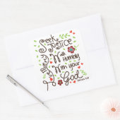 ミカ6:8正義の愛の慈悲を求める スクエアシール (封筒)