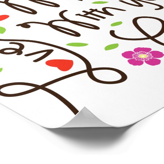 ミカ6 8正義を求める愛慈悲を謙虚に歩く ポスター (角)