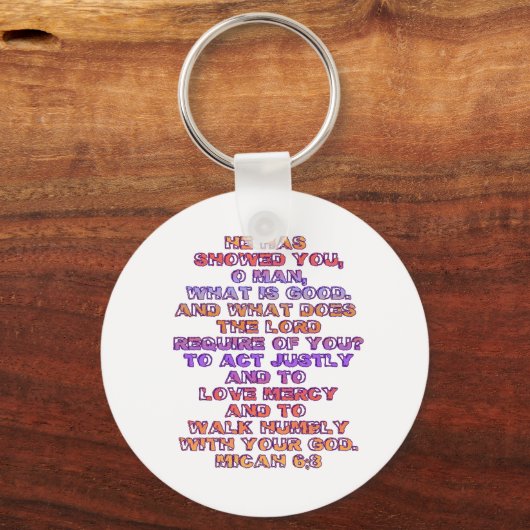ミカ6:8 キーホルダー (正面)
