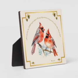 ミカ6:8 – ソングバードと深紅色 フォトプラーク