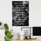 ミカ6:8 ポスター (ホームオフィス)