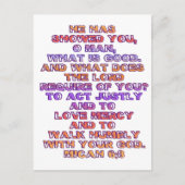 ミカ6:8 ポストカード (正面)