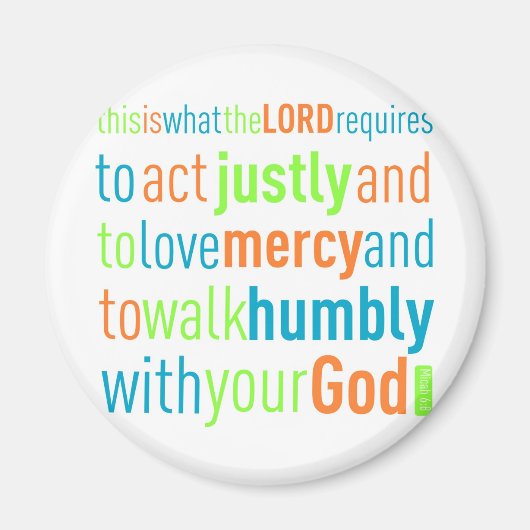 ミカ6:8 マグネット (正面)