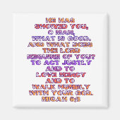 ミカ6:8 マグネット (正面)