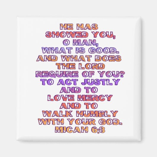 ミカ6:8 マグネット (正面)