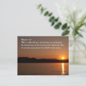 ミカ7:18あなたがたの如き神は誰であり、罪を赦す者である ポストカード (スタンド正面)