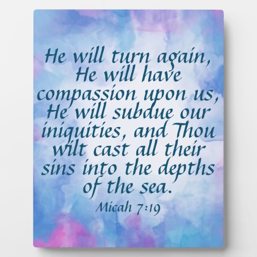 ミカ7:19 フォトプラーク (正面)