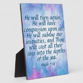 ミカ7:19 フォトプラーク (側面)