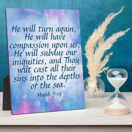 ミカ7:19 フォトプラーク (側面)