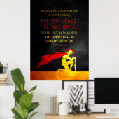 ミカ7:8聖書の聖句 ポスター (ホームオフィス)