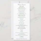 ミガンカトリック結婚式 プログラムミサ (裏面)