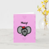 ミキねずみとバレンタインデーカード カード (黄色い花)