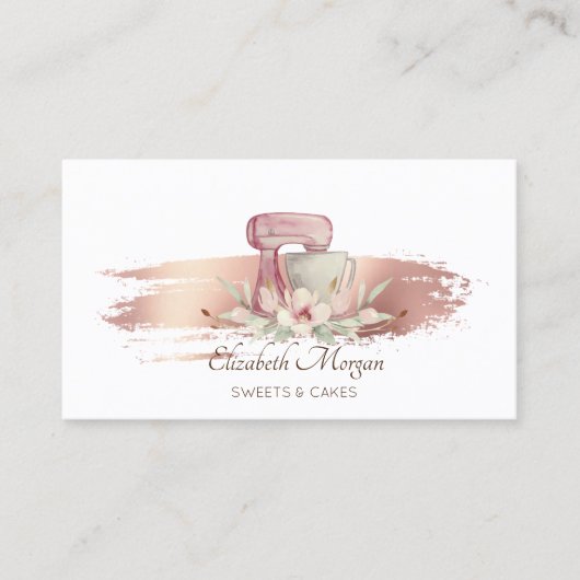 ミキエレガントサモダンフラーブラシのストロークベーカリー 名刺 (正面)