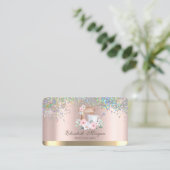 ミキサエレガントーフラワー紙吹雪バラ金ゴールドベーカリー 名刺 (スタンド正面)