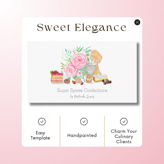 ミキサーとバラシェフとのデザート、ベーカリー 名刺