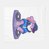 ミキサーとミュージシャンとしてのバニー フリースブランケット (正面(横))