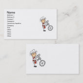 ミキサーを使用しているメスのシェフ 名刺 (正面/裏面)