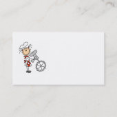 ミキサーを使用しているメスのシェフ 名刺 (裏面)