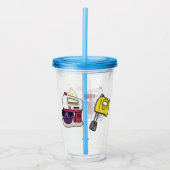 ミキサーアニメイラストレーション アクリルタンブラー (正面)