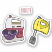 ミキサーアニメイラストレーション シール (正面)