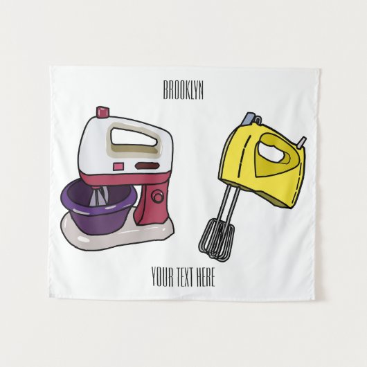 ミキサーアニメイラストレーション タペストリー (正面(横))