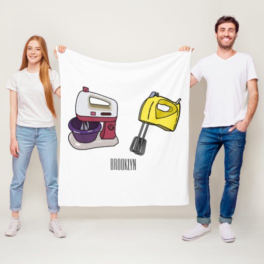 ミキサーアニメイラストレーション フリースブランケット (インサイチュ)