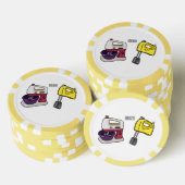 ミキサーアニメイラストレーション ポーカーチップ (積み重ね)