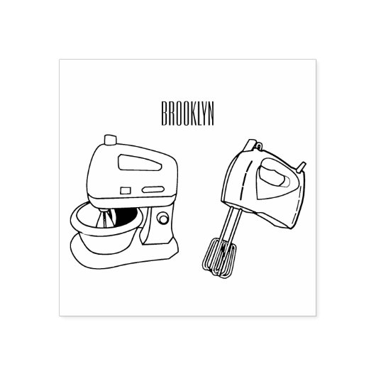 ミキサーアニメイラストレーション ラバースタンプ (インプリント)