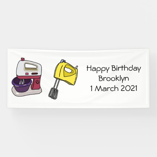 ミキサーアニメイラストレーション 横断幕 (横)