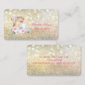 ミキサーフラワーエレガント《写真》ぼけ味ベーカリー 名刺 (正面/裏面)