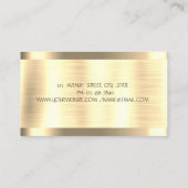 ミキサーフラワーストライプ金ゴールド金ゴールドベーカリー 名刺 (裏面)