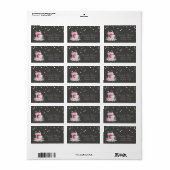 ミキサーフラワーズゴールドフォイル紙吹雪 ラベル (フルシート)