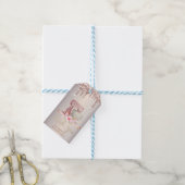 ミキサーフラワーズバラ金ゴールドグリッタードリップスベーカリー ギフトタグ (より糸付き)