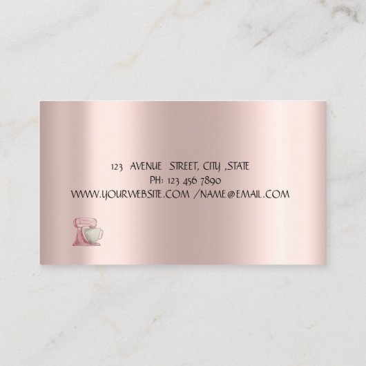 ミキサーフラワーズバラ金ゴールドドリップブラックユアロゴ 名刺 (裏面)