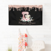 ミキサーフラワーズバラ金ゴールドドリップベーカリーブラック 横断幕 (インサイチュ)