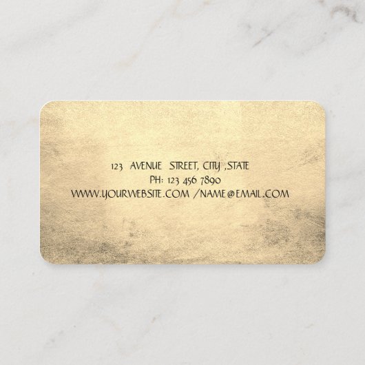 ミキサーフラワーズ金ゴールドドリップホログラフィックインクベーカリー 名刺 (裏面)