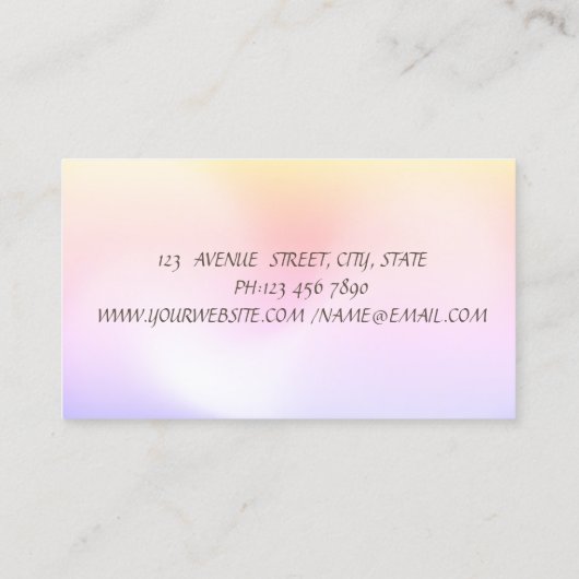 ミキサーフラワーベーカリーホログラフィック 名刺 (裏面)