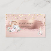 ミキサーフラワー、紙吹雪、ブラシストローク料理 名刺 (正面)