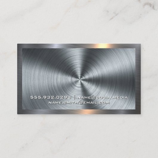 ミキサー |サウンドエンジニア |金属 名刺 (裏面)