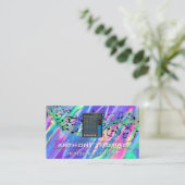 ミキサー | サウンドノートカラフル液体の背景 名刺 (スタンド正面)