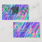 ミキサー | サウンドノートカラフル液体の背景 名刺 (正面/裏面)