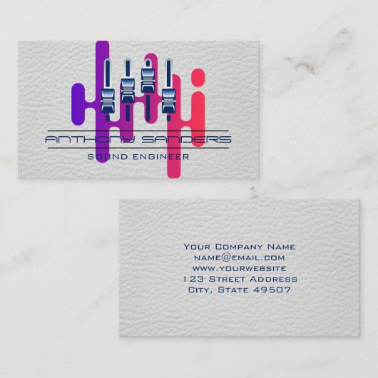 ミキサー | Music Equalizerサウンドの背景 名刺 (正面/裏面)