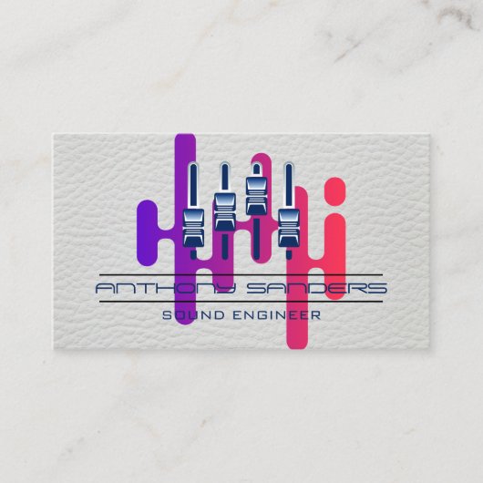 ミキサー | Music Equalizerサウンドの背景 名刺 (正面)
