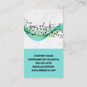 ミキサ楽器 | ミュージカルカラフルノートロゴ 名刺 (裏面)