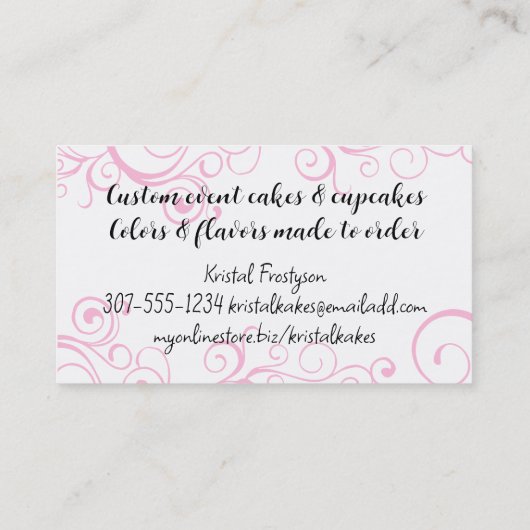 ミキシングファンシーボウルウィスクベーカリーベーキングパティシエ 名刺 (裏面)