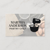 ミキシングボウルのアイコン | ベーキング成分 名刺 (正面)