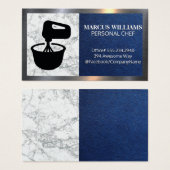 ミキシングボウルのロゴ |ブルーレザー大理石 (正面&裏面)