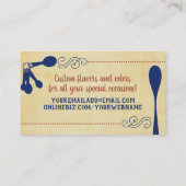 ミキシングボウルウィスクヴィンテージベーカリーのペストリーシェフケーキ 名刺 (裏面)