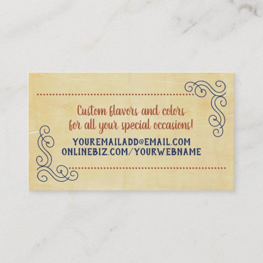 ミキシングボウルウイスキーヴィンテージベーキング 名刺 (裏面)