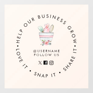 ミキシングボウルベーカリー淡い色のピンクソーシャルメディ後を追ア ウィンドウサイン